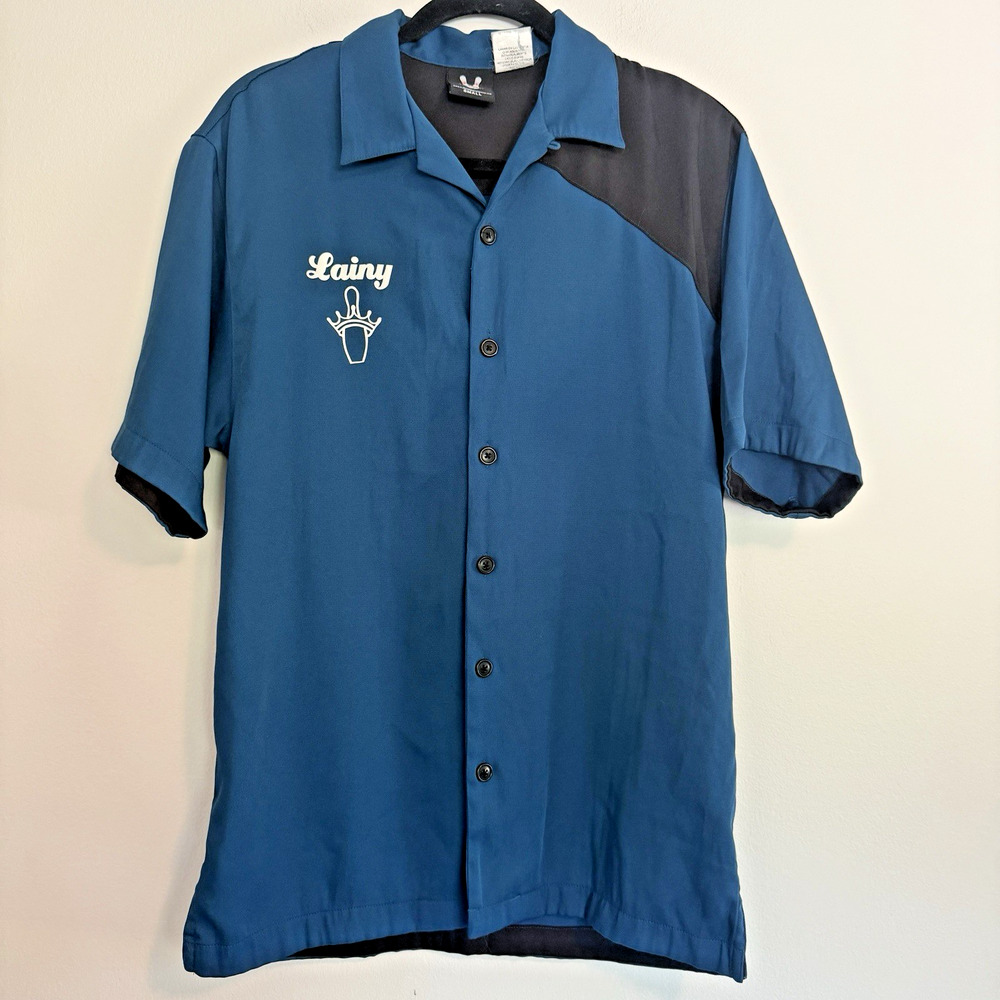 Hilton Retro Bowling Shirt Mens Sz S Button‎ Down Vintage Lainy